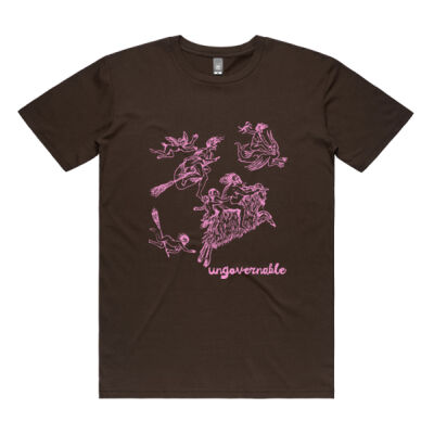 ungovernable tee - dark choc - staple Thumbnail